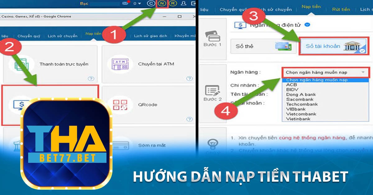 Hướng dẫn nạp tiền